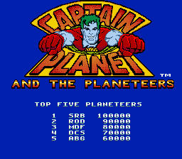 Captain Planet and the Planeteers (Europe)